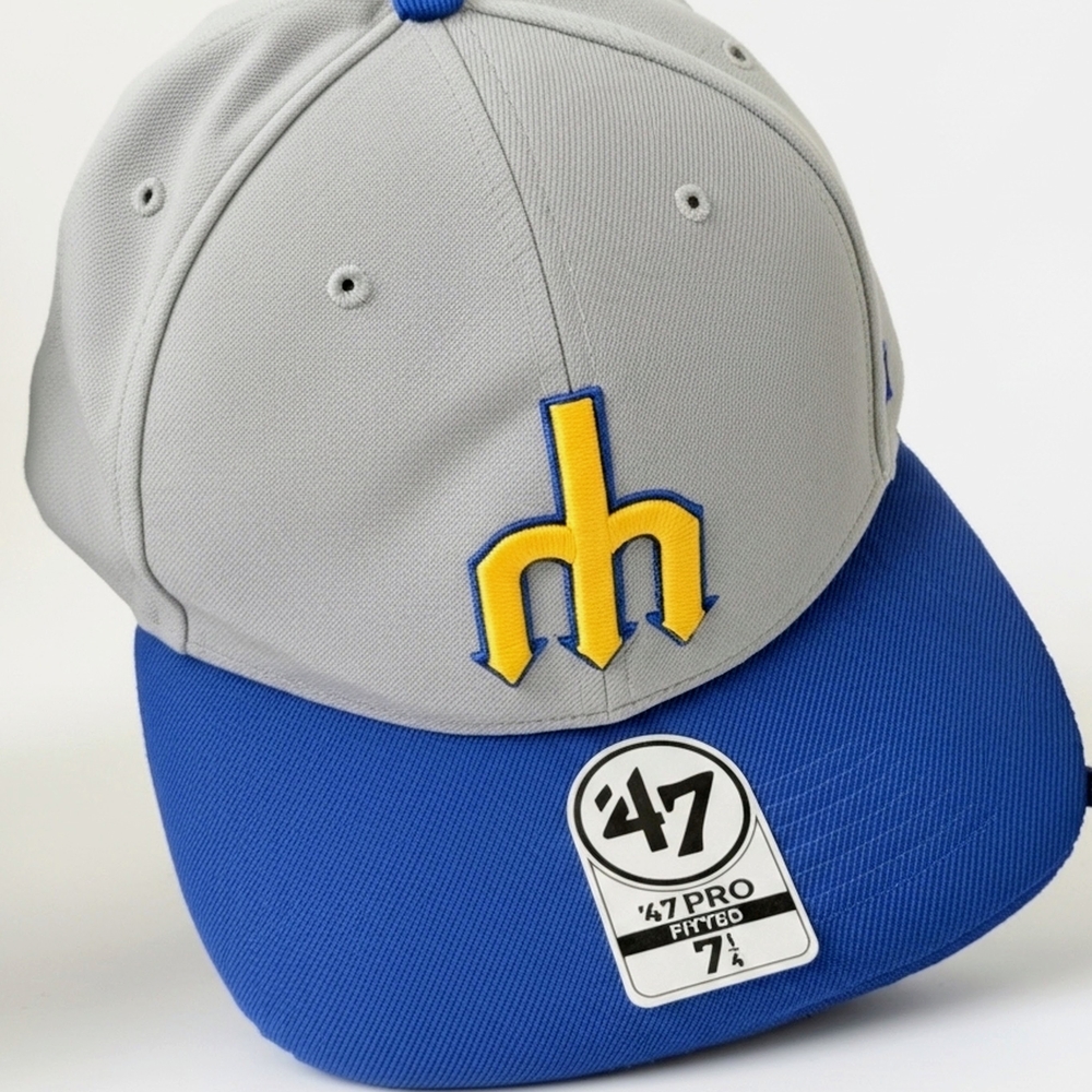 '47 Seattle Mariners Pro Fitted Baseball 7 1/4 Gray Blue MLB